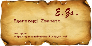 Egerszegi Zsanett névjegykártya