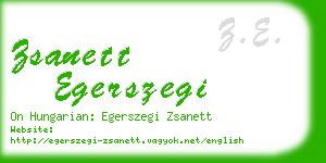 zsanett egerszegi business card